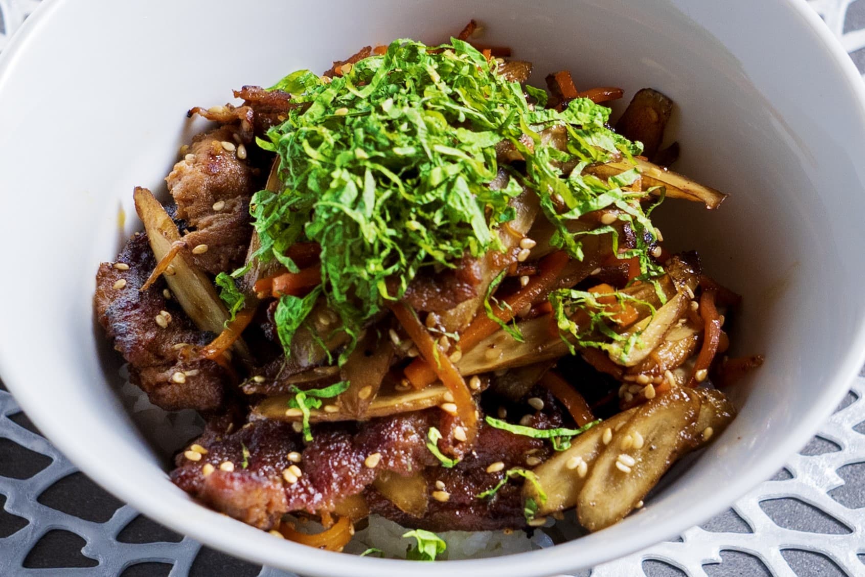 Kinpira Rice Bowl with Next Yakiniku